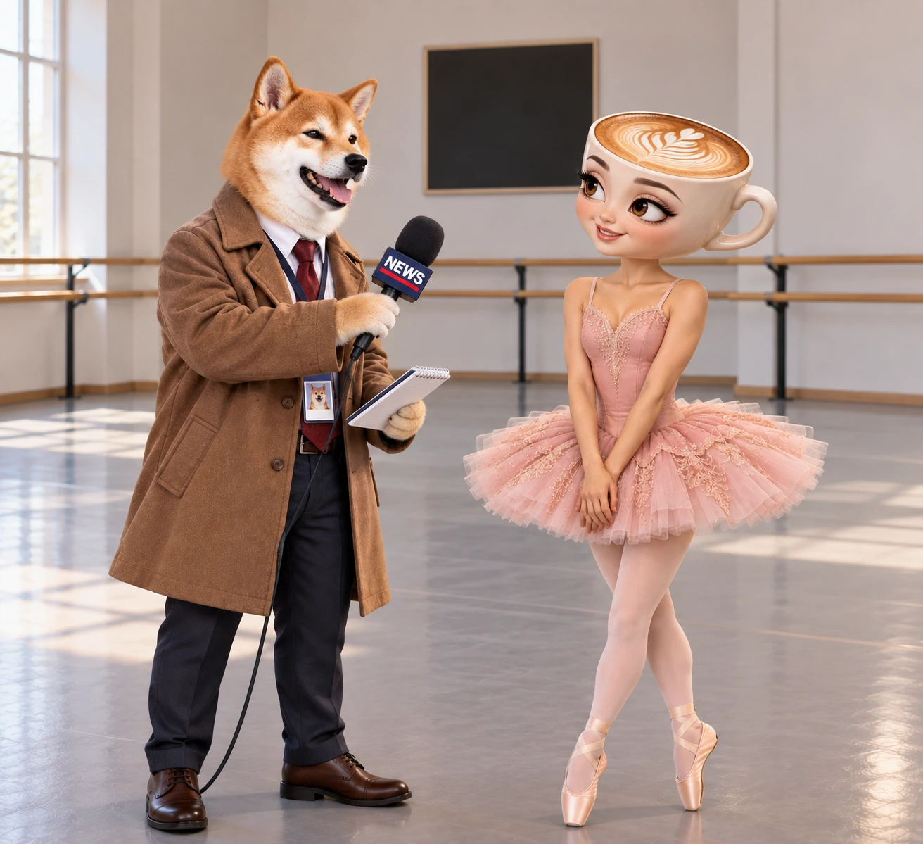 Reportinu interviewing Ballerina Cappuccina