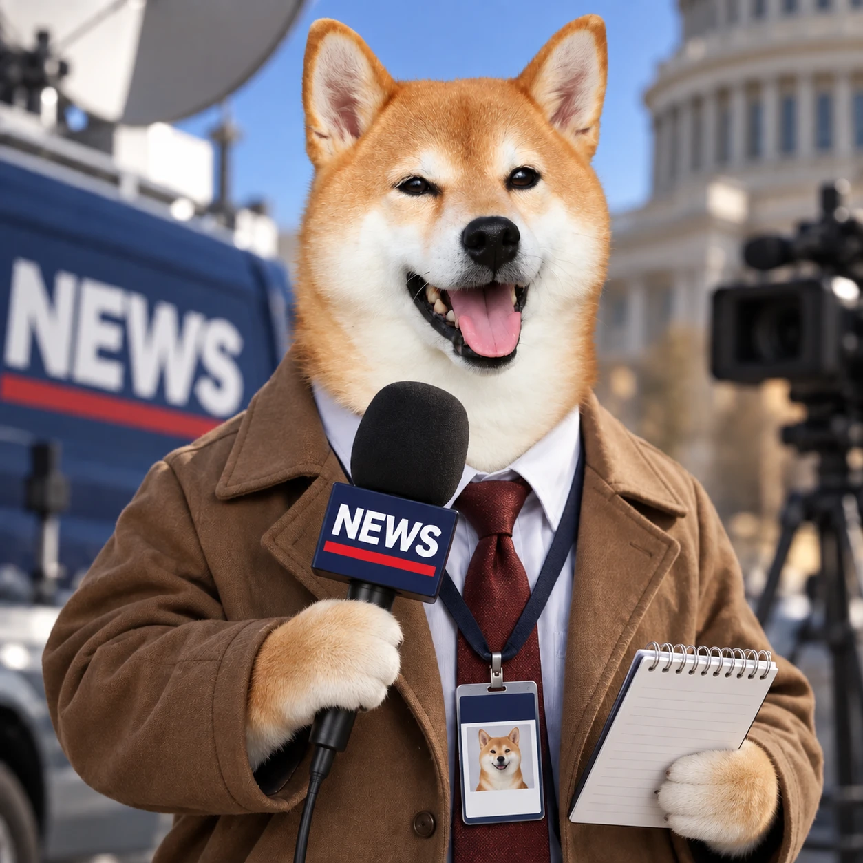 Reportinu live outside the Capitol